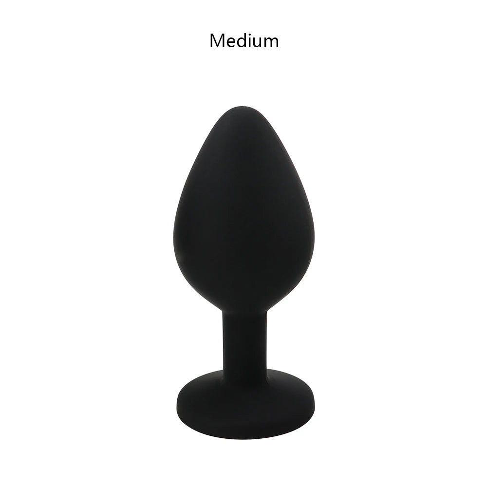 The medium plug in plain black, without a jewel