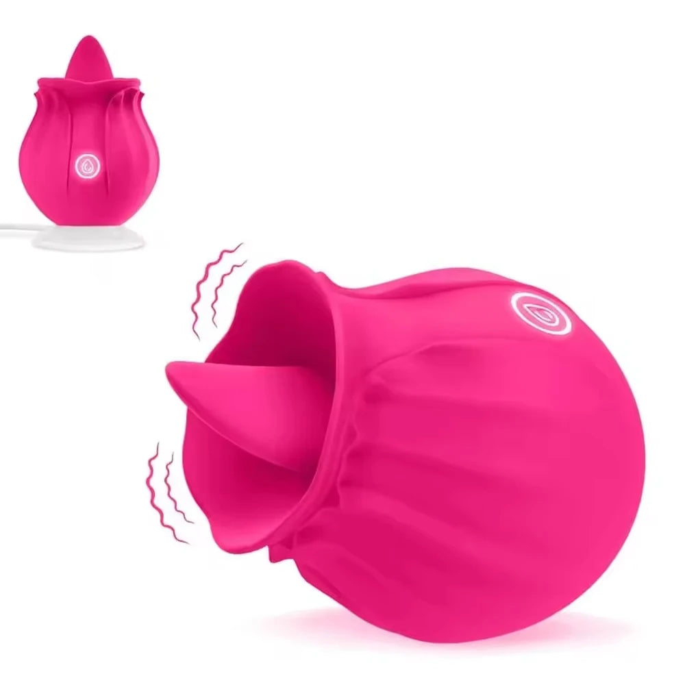 Rose Tongue Licking Vibrator For Women
