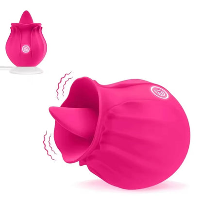 Rose Tongue Licking Vibrator For Women