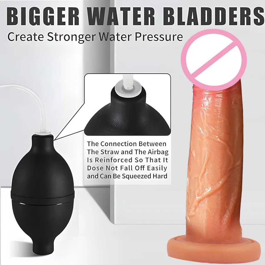 Supplier graphic claiming a larger water bladder for stronger pressure