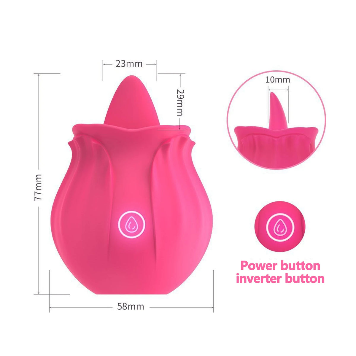 Rose Tongue Licking Vibrator For Women