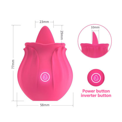 Rose Tongue Licking Vibrator For Women