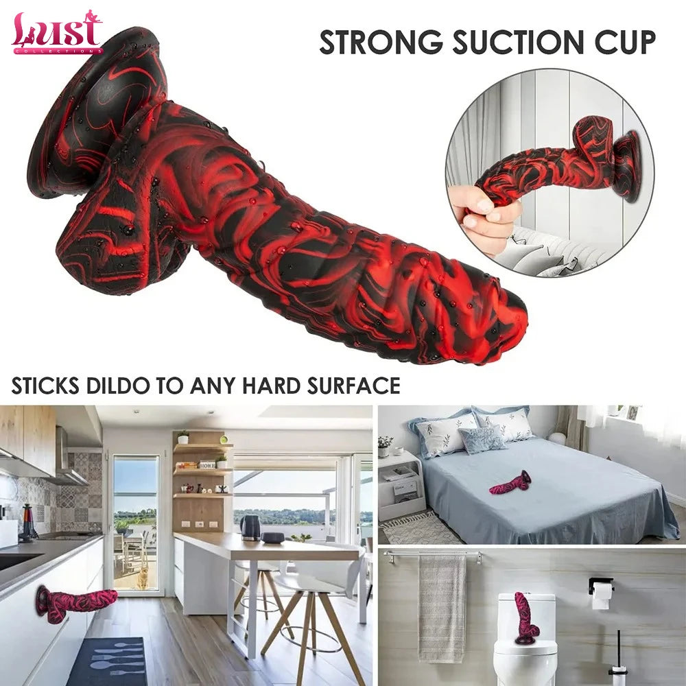 Supplier graphic showing the suction cup holding to a wall, floor and other hard surfaces