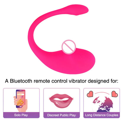 Wireless Bluetooth Vibrator for Vaginal Woman Anal Sexy Sex Toy Rose for Adults Female
