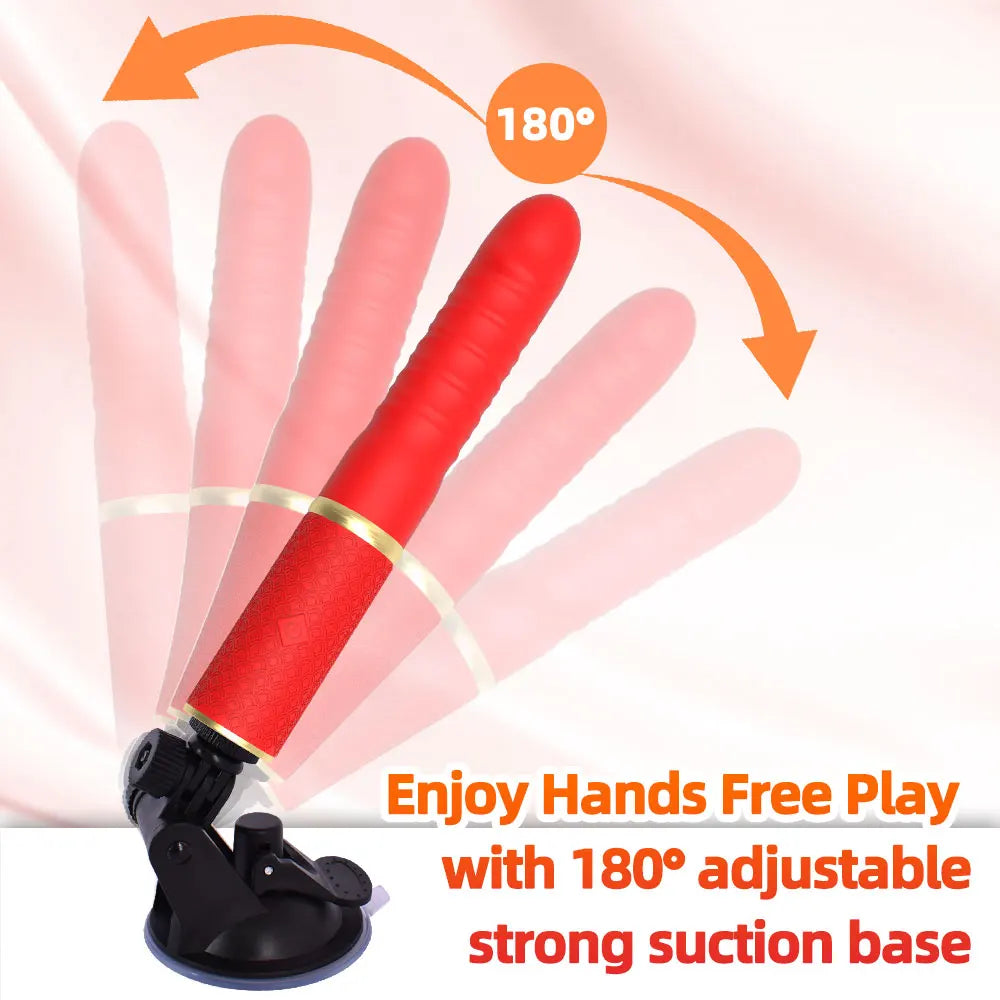 Supplier graphic showing the suction base angling through 180 degrees for hands-free use