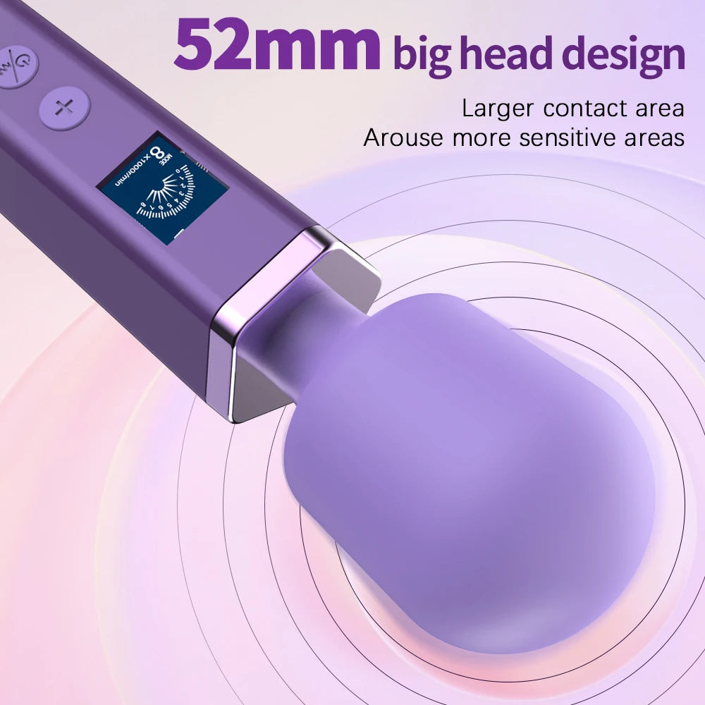 Supplier graphic describing a 52 mm head for a larger contact area