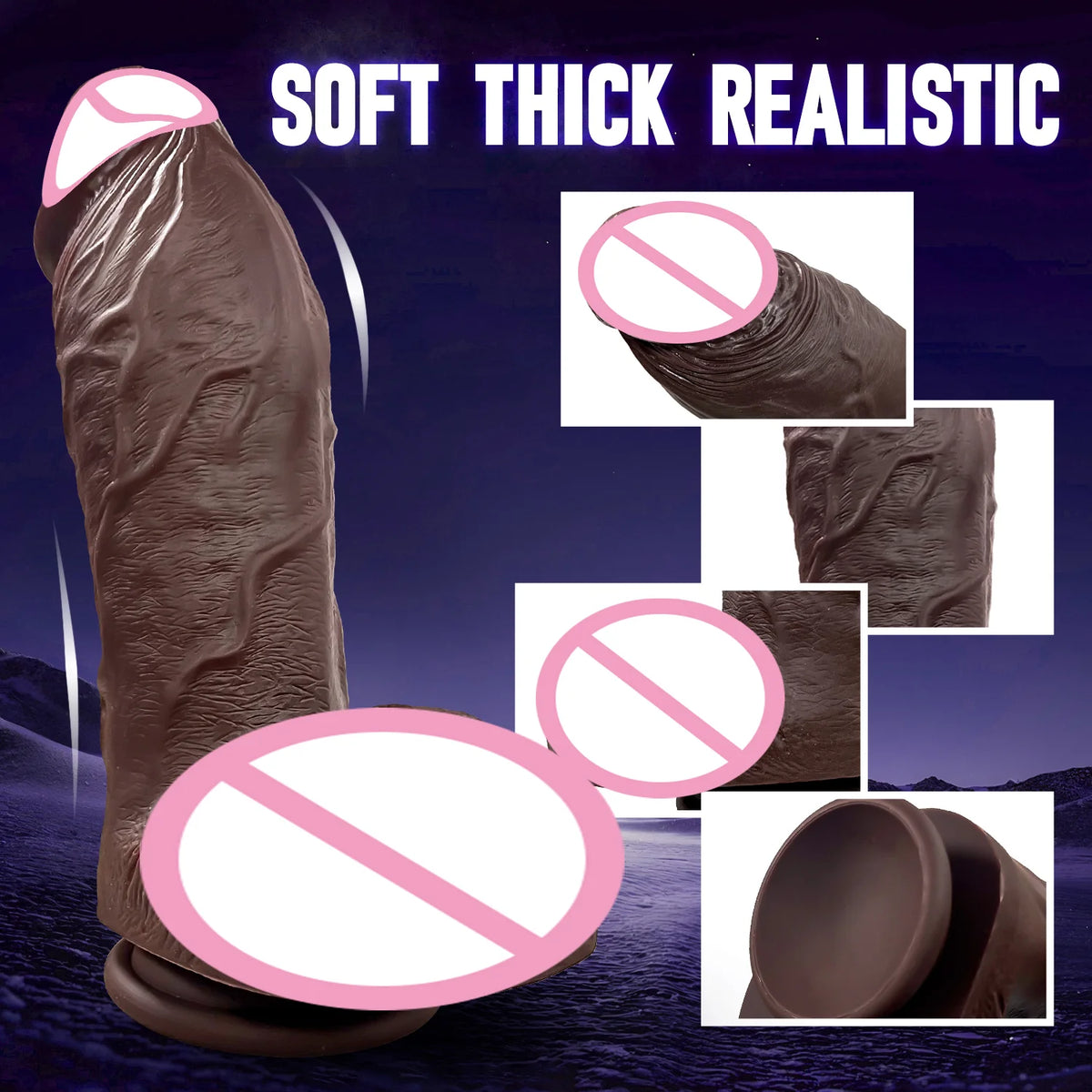 Supplier graphic captioned soft thick realistic, with close-up insets