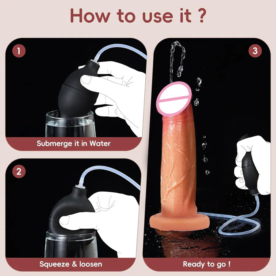Supplier instructions in three steps: submerge in water, squeeze and loosen, ready to go