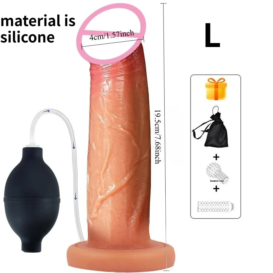 Supplier size diagram for the large silicone option: 4 cm across, shown with the bulb